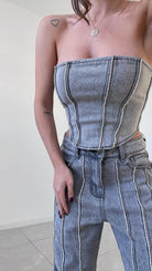 Corpetto Brenda FR - T55 - GRIGIO - Frida Shop