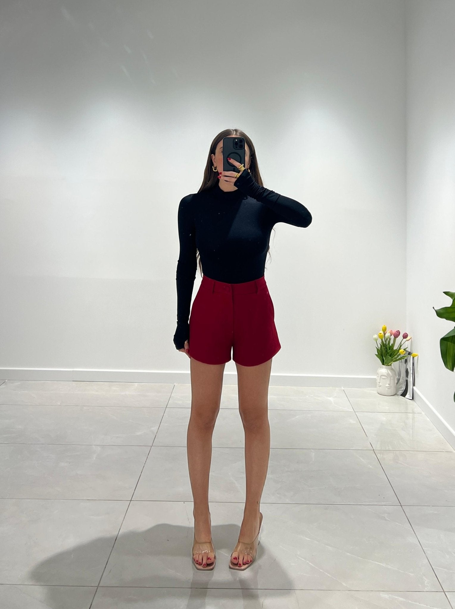 Shorts Brooke 4131 (bordeaux) - Frida Shop