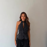 Top Ghery 2655- DENIM NERO