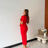 Abito Saphira 6992- ROSSO