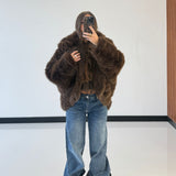 Pelliccia Eva 68343-MARRONE