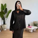 Camicia Satyn 25112-NERO