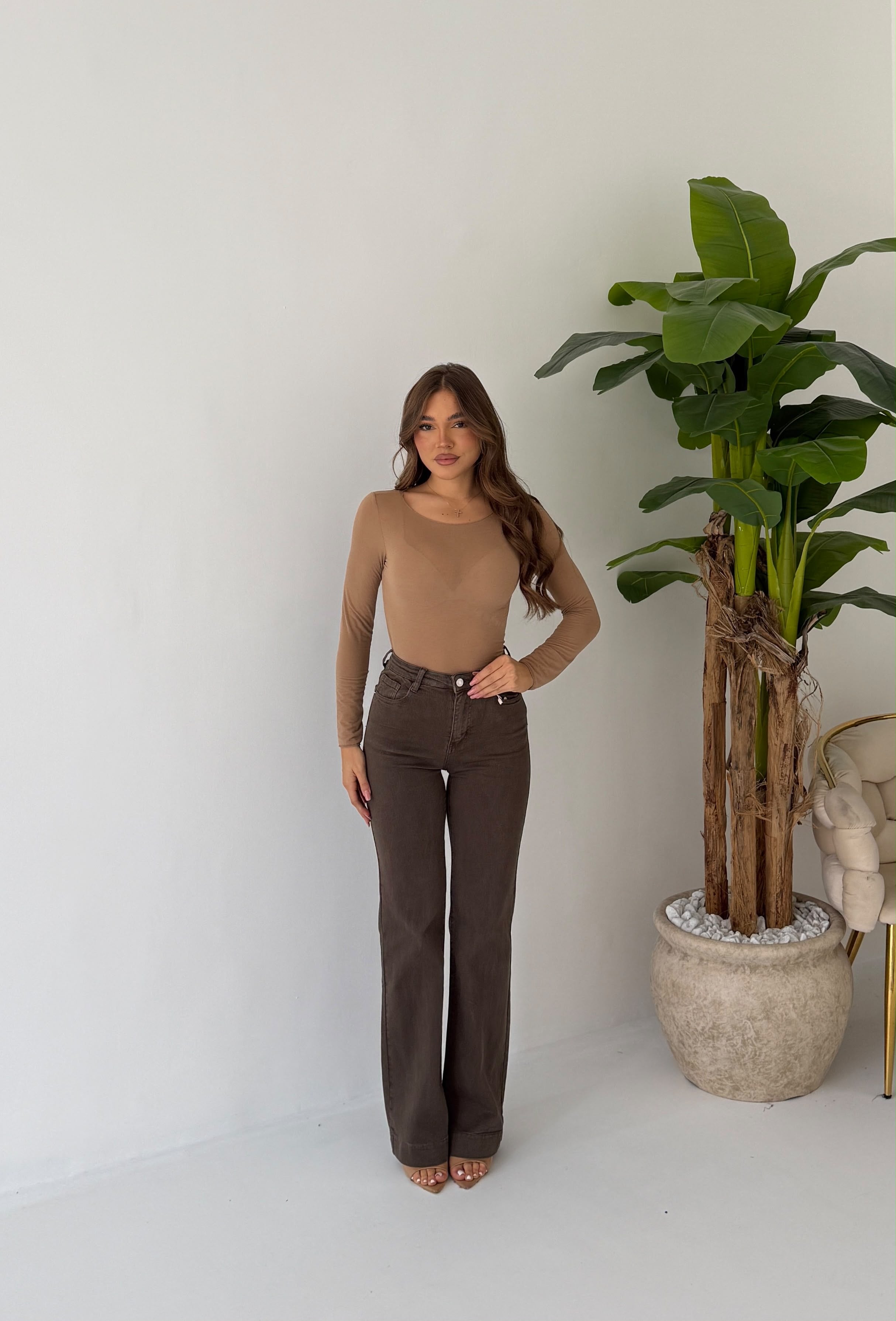 Jeans Jonson Y688113- MARRONE