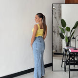 Gonna Longuette Mabel 2518 - DENIM CHIARO