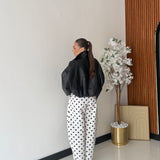 Pantalone Pois 12657 - BIANCO