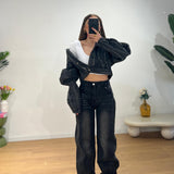 Giubbino Riley (denim nero) 2653 - NERO