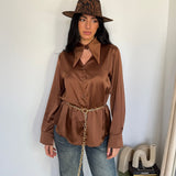 Camicia Satyn 25112-CAMEL