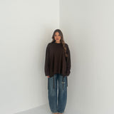 Maxi Maglia JUSTWEST Élise 153-FE- MARRONE
