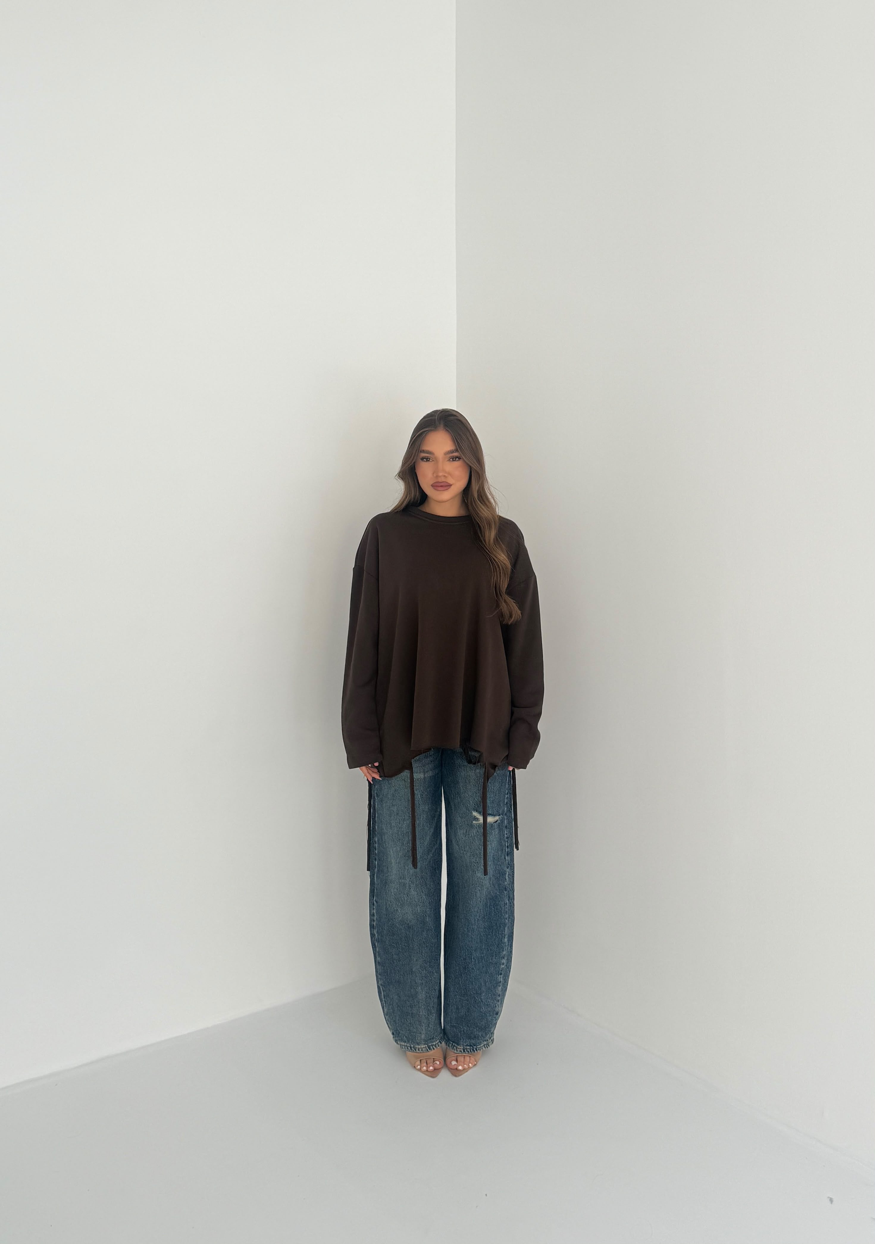 Maxi Maglia JUSTWEST Élise 153-FE- MARRONE