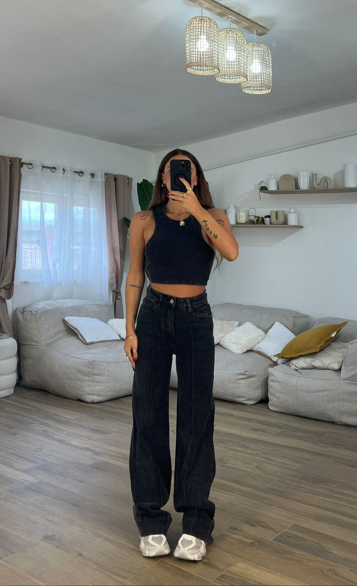 203 Crop Emily (grigio scuro) - Frida Shop