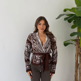 Cardigan Nathalie 2051 - MARRONE