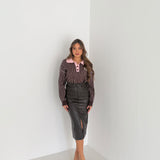 Maglioncino Addison AM1170 - MARRONE