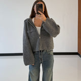 Maglioncino con zip Juana 1818-GRIGIO