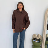 Camicia Yosan 2640-MARRONE