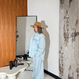 Camicione Wanda M01 - DENIM CHIARO