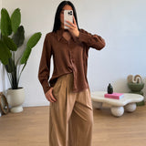 Camicia Satyn 25112-CAMEL