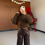 Cardigan Daisy 12251-MARRONE