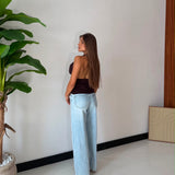 Top Brianna 42224- MARRONE