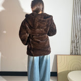 Pelliccia Claire D5029-1 - MARRONE