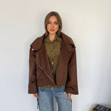 Giubbino Satiné 11709-MARRONE