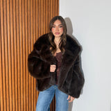 Pelliccia Karen 16005 - MARRONE