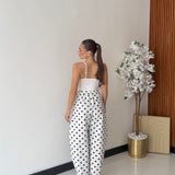Pantalone Pois 12657 - BIANCO