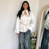 Camicia Satyn 25112-BIANCO