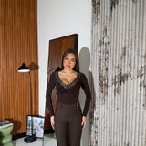 Maglia Sleva 142431 - MARRONE