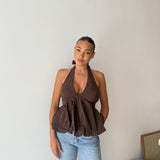 Top Floa 12155- MARRONE