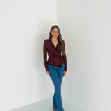 Maglia INCROCIATINA Jacie 15165 - BORDEAUX