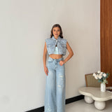 Gilet Nami 22285 - DENIM CHIARO