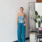Pantalone Faye 24205 - PETROLIO