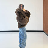 Pelliccia Eva 68343-MARRONE