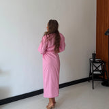 Vestito Lino Reda - ROSA