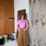 Jeans Flawers P12616-CUOIO