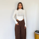 Jeans Flare 22095-MARRONE