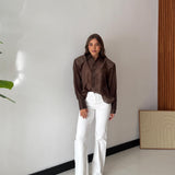 Camicia Sereia JUSTWEST 1945 - MARRONE