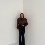 Camicia Medea JUST WEST 163-CA - MARRONE