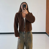 Maglioncino con zip Juana 1818-MARRONE