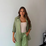 Camicia Nora 25135 - VERDE MILITARE (GESSATA)