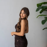 Abito Shine 129437 - MARRONE