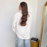 Maxi shirt garzata Aseel 2642-BIANCO