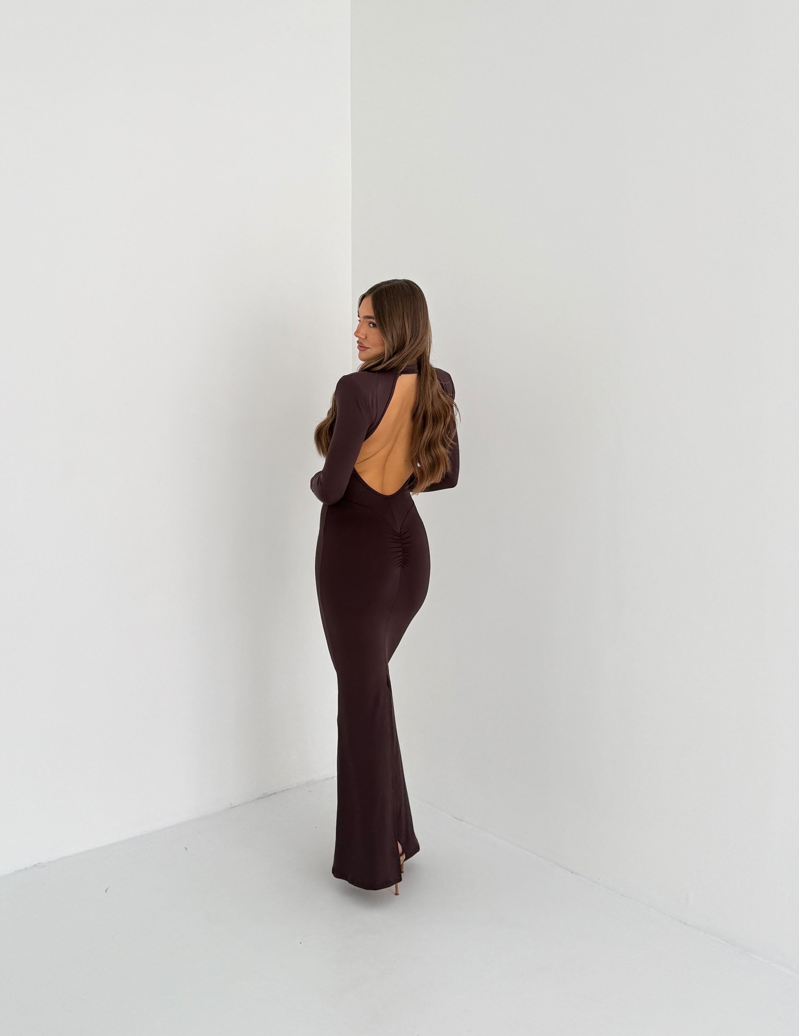 Abito Clarissa 20748- MARRONE