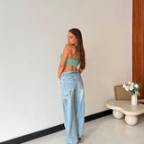 Top Lola 23726- VERDE ACQUA