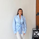 Camicia Fiocco 100% Cotone - CELESTE
