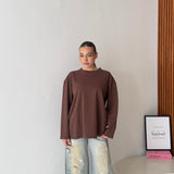 MaxiShirt Longsleeve Emily 19298 - MARRONE