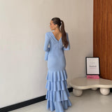 Abito Rosalinda 27769 - CELESTE