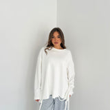 Maxi Maglia JUSTWEST Élise 153-FE- BIANCO
