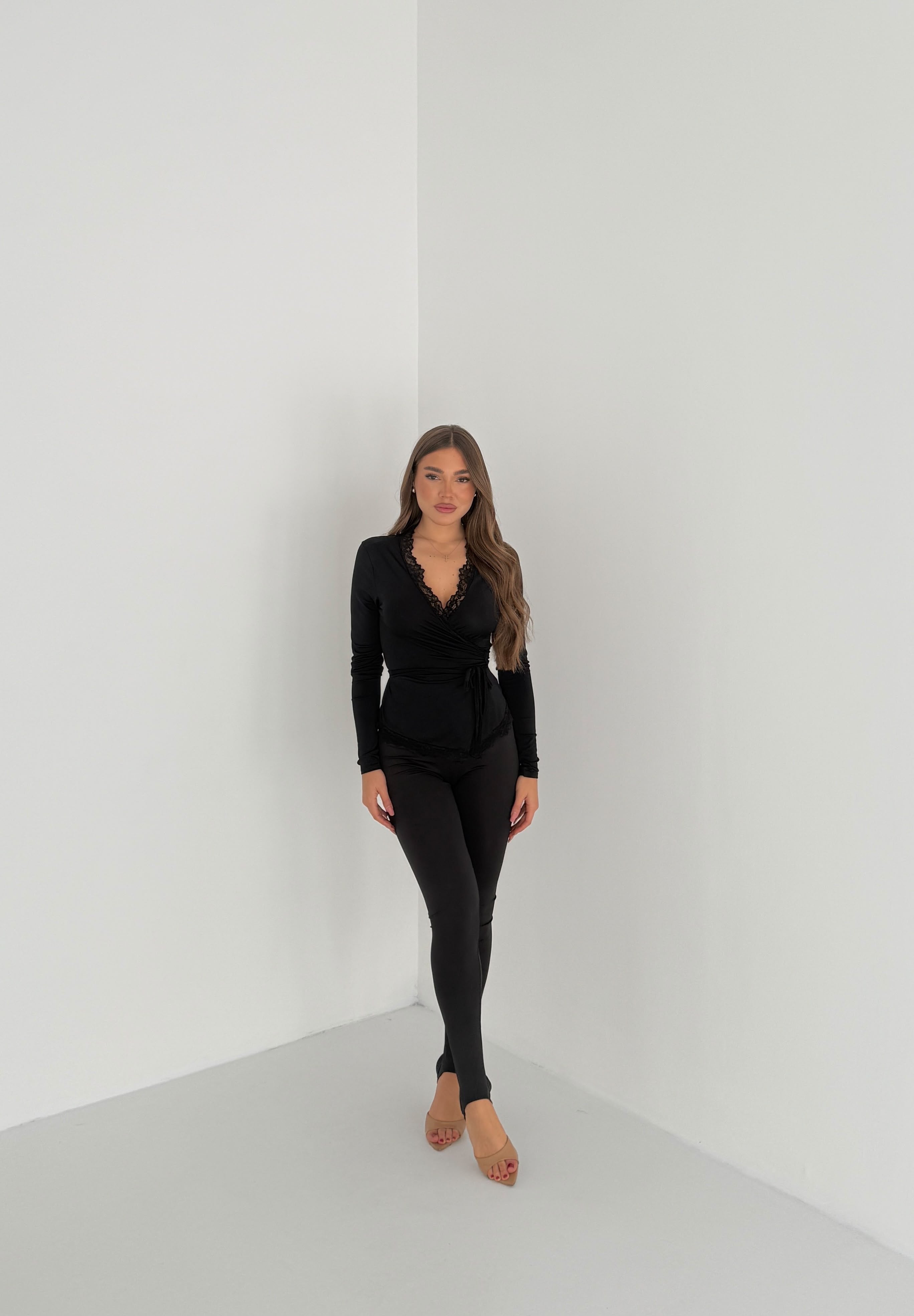 Maglia INCROCIATINA Jacie 15165 - NERO