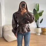 Giubbino Texa 6671-MARRONE